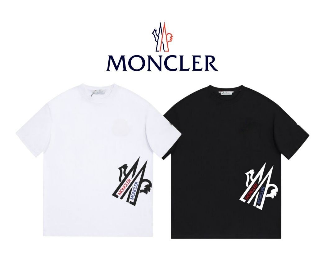 몽클레어 밑단로고 반팔티