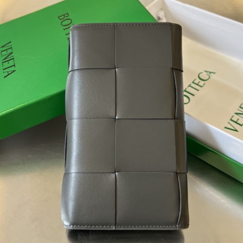 보테*베네타 인트레치아토 위빙 레더 장지갑 그레이 679845