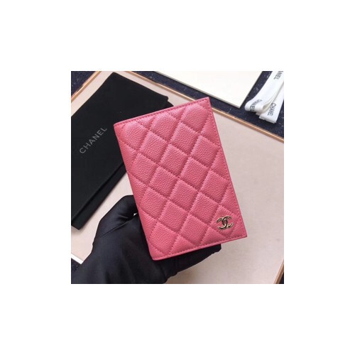 샤* 캐비어 여권지갑 핫핑크