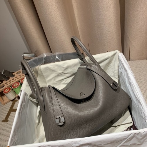 에르메* 린디백30 에땅 그레이 은장 끌레망스 가죽
