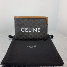  2020 triomphe canvas clutch bag,24cm - 셀린* 2020 트리옴페 캔버스 클러치백,celb0003,24cm,브라운