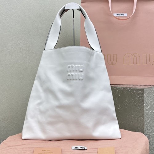 미우미* 가죽 호보백 토트백 화이트 5505