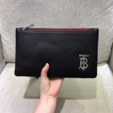  2020 tb leather clutch bag , 27cm - 버버* 2020 tb 남여공용 레더 클러치백 ,burb0400,27cm,블랙