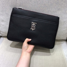  2020 tb leather clutch bag , 30cm - 버버* 2020 tb 남여공용 레더 클러치백 ,burb0401,30cm,레드,블랙