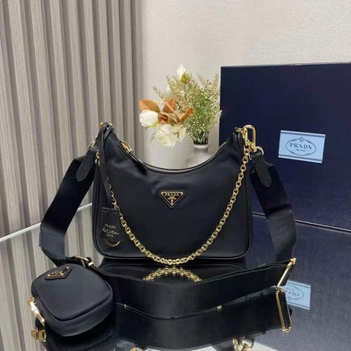 프라* 나일론 테수토 체인스트랩 멀티 호보백