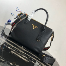 2020 leather tote shoulder bag,31cm - 프라* 2020 여성용 레더 토트 숄더백 ,1ba157-3,31cm,레드