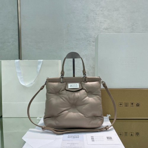 메종 마르지엘* 글램 슬램 숄더 토트백 미듐 33072 베이지