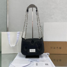 메종 마르지엘* 글램 슬램 체인 숄더백 스몰 3397 블랙 실버
