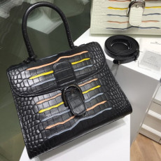 델* 브리앙 mm 크로커다일 토트백 블랙