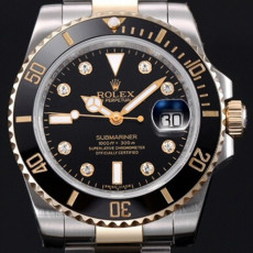  롤렉* 서브마리너 다이아몬드 인덱스 그레이 다이얼 오토매틱 무브먼트 rol0331 -  submariner gray dial diamonds index automatic movement