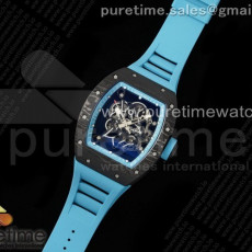 리차드 밀 rm055 카본 11 blue bezel blue crown