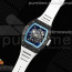 리차드 밀 rm055 ntpt zf 11 blue bezel white crown