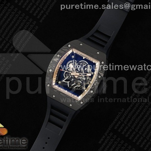 리차드 밀 rm055 ntpt zf 11 gold bezel black crown