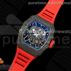 리차드 밀 rm035-02 ntpt zf 11 skeleton dial on red rubber strap