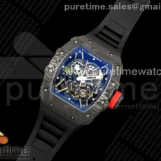 리차드 밀 rm035-02 ntpt zf 11 skeleton dial on black rubber strap