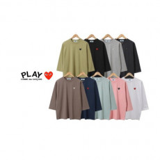 comme des garco** 꼼데가르* 헤비코튼 와펜 7부 티셔츠