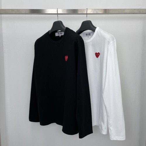 comme des garco** 꼼데가르* 레드와펜 롱슬리브 긴팔티셔츠