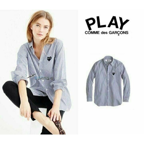 comme des garco** 꼼데가르* 커플 스트라이프셔