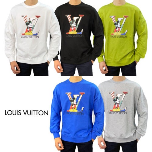  루이비* lv x mickey flag gold line 세미오버핏 맨투맨