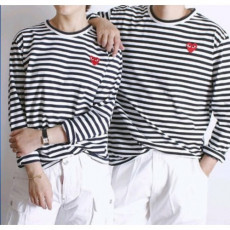 comme des garco** 꼼데가르* 하트 단가라 긴팔 티셔츠