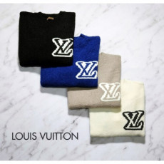  루이비* limited edition 인타르시아 lv 그래피티 라운드 니트세미오버핏