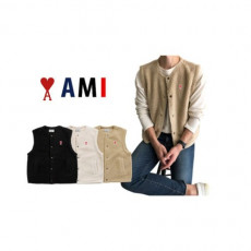 ami 아미 스몰패치 뽀글이 조끼