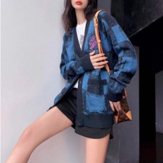  루이비* 핑크자수 나염가디건
