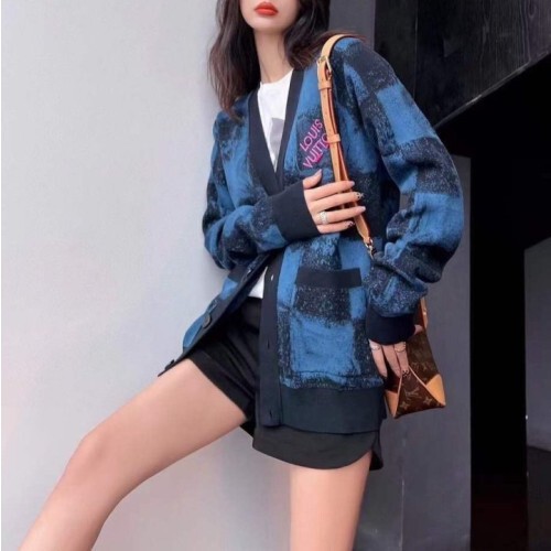  루이비* 핑크자수 나염가디건