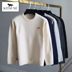 maison kitsun* 메종키츠* 폭스헤드 베이직 니트