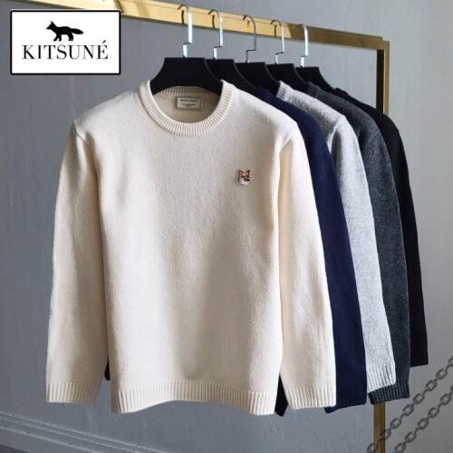 maison kitsun* 메종키츠* 폭스헤드 베이직 니트