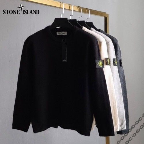 stone islan＊스톤아일랜＊ 패치 베이직 니트