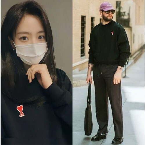 ami 아미(ami) 스몰패치 커플 맨투맨