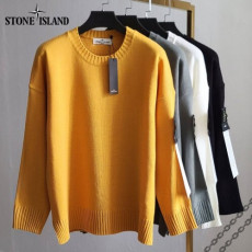 stone islan＊스톤아일랜＊ 베이직 오버핏 절개 니트