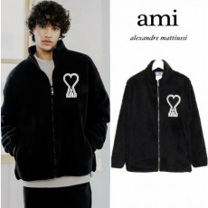 ami 아미 밍크퍼 보플 플리스 커플 자켓