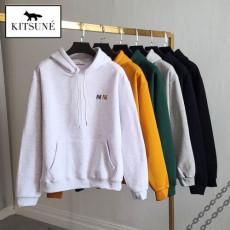 maison kitsun* 메종키츠* 더블폭스헤드 기모 후드티