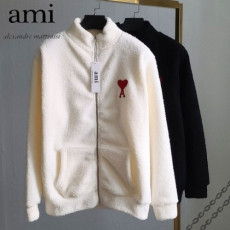 ami 아미 하트자수 반목 양털 집업