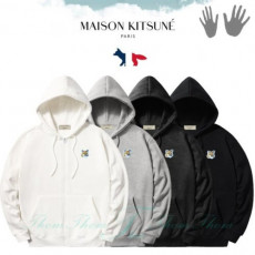 maison kitsun* 메종키츠* 세라 시보리 기모 후드집업