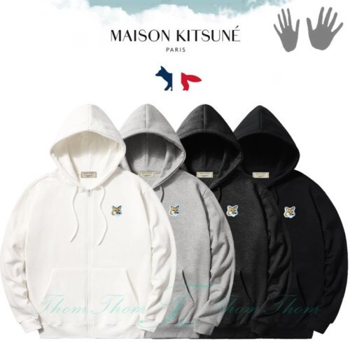 maison kitsun* 메종키츠* 세라 시보리 기모 후드집업