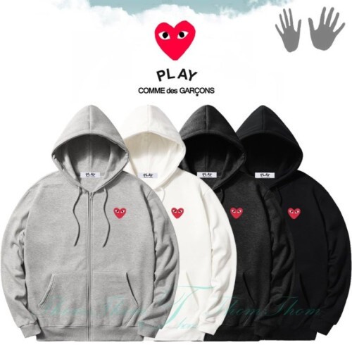 comme des garco** 꼼데가르* 레라 시보리 기모 후드집업