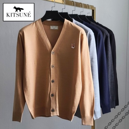 maison kitsun* 메종키츠* 폭스헤드 베이직 가디건