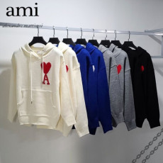 ami 아미 빅하트 후드 커플 니트
