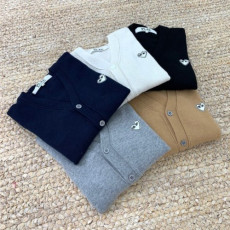 comme des garco** 꼼데가르* 남녀공용 화이트와펜 v넥 가디건