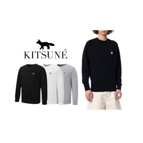 maison kitsun* 메종키츠* 베이직 헤드폭스 맨투맨