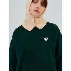 comme des garco** 꼼데가르* 백 화이트 하트 맨투맨