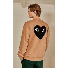 comme des garco** 꼼데가르* 백 블랙 하트 맨투맨