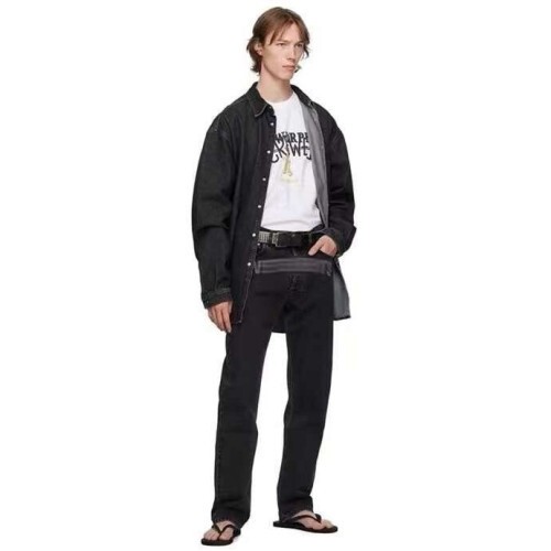 vetements 베트멍 로고 오버 데님 셔츠