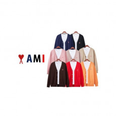ami 아미 스몰패치 커플 브이넥 캐시미어 가디건