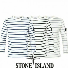 stone islan＊스톤아일랜＊ 쭈리 굵은단가라 긴팔