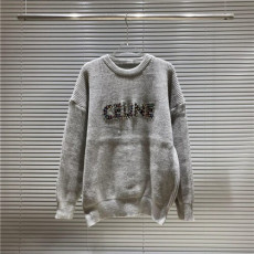  셀린* 크리스탈 로고 니트