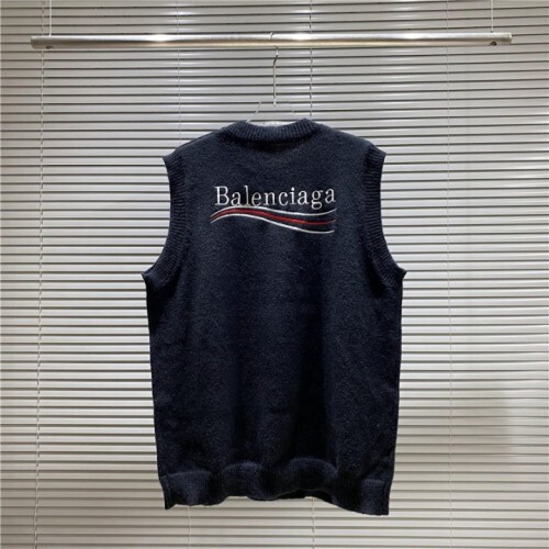  발렌시아* 1040 웨이브 로고 니트 조끼